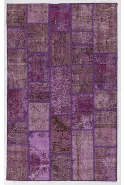 152x245 cm Shades of Purple Lavender Lilac Orchid Colors Patchwork Rug