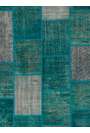 152x245 cm Turquoise Blue Color PATCHWORK Rug