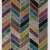183x245 cm ( 6x8 Ft.) MultiColor Patchwork Rug, Chevron design, Handmade from OverDyed Vintage Turkish Carpets