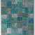 9' x 12' (275x366 cm) Turquoise, Teal and light Sky Blue Vintage Patchwork Rug