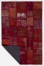 6'6" x 9'10 (200 x 300 cm) Red Color PATCHWORK with Orange pieces