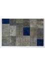 8' 10' (245 x 305 cm) Blue & Gray Color Patchwork Rug