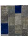 8' 10' (245 x 305 cm) Blue & Gray Color Patchwork Rug