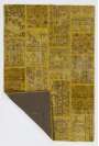 4' x 6' (122x183 cm) Mustard Yellow color Patchwork Rug