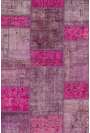 4' x 6' (122x183 cm) Pink and Lavender colored Patchwork Rug