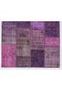 4' x 6' Purple, Lavender and Orchid Color Patchwork Rug