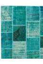 Turquoise, Blue and Green PATCHWORK Rug